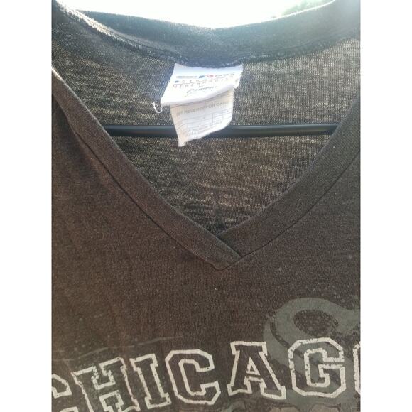 MLB Chicago White Sox Women's V Neck Campus Life style T-Shirt Gray Size (L) - Picture 10 of 10